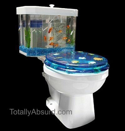 Fish 'n Flush Toilet Aquarium - Real Stuff from Totally Absurd Inventions & Patents!